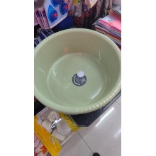 茶花脸盆塑料大号加厚洗衣盆家用洗脸盆洗菜洗脚盆家务清洁盆 浅绿色